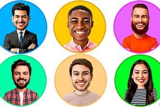 create cartoon profile pictures for social media youtube instagram linkedin