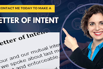 create a letter of intent and motivation letter for business