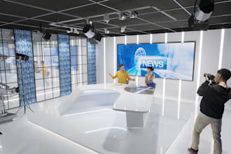 create studio 3d render realistic