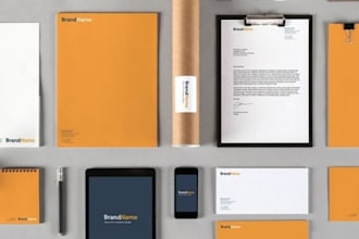 design a logo and brand style guide with a full branding package