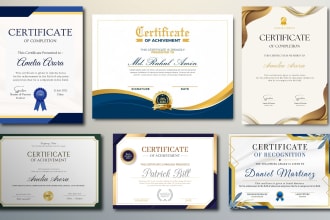 design custom award certificates, diploma certificate