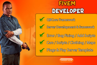create or modify your fivem server qbcore, esx