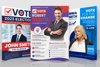 design political flyer, poster, logo, and yard sign for your election campaign