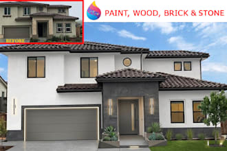 virtual renovation and color change for house visualization