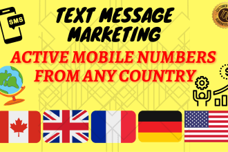 provide active bulk number for SMS marketing