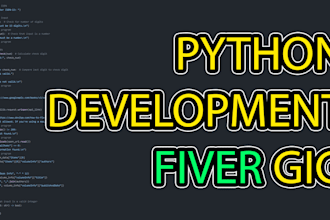 develop your script or software in python