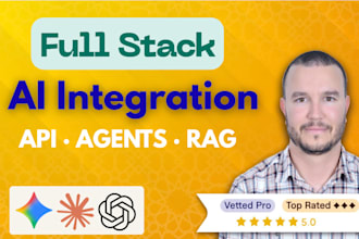 integrate openai chatgpt claude api, build ai agents, rag chatbots and llm apps