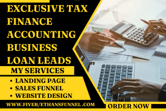 generate bookkeeping accounting tax finance payroll business loan mca loan leads
