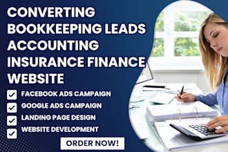 generate bookkeeping leads accounting insurance finance credit repair website