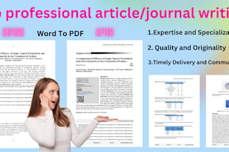 do journal and article formatting  and data analysis for you