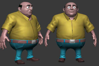 do aaa 3d character modeling for games, movie, 3d printing