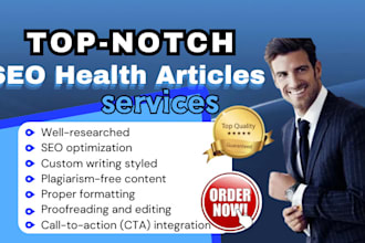 write seo article for website on health, fitness, medical related blog post