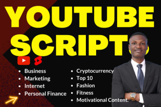 be your professional youtube video script writer