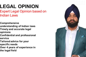 provide a legal opinion in accordance with indian laws