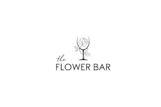 design best known beloved wine glass and flower logo
