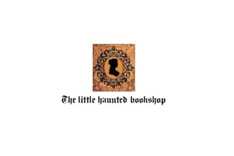 unique gothic bookshop logo design
