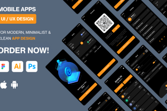 design UI UX for mobile app with figma for android or ios