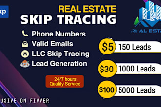 do real estate skip tracing and llc skip tracing in bulk