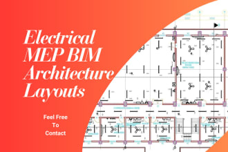 draw electrical architecture plan plumbing mep bim drawings