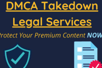 send dmca take down notice to remove leaked,illegal and copyright content