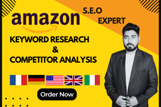 do amazon keyword research for listing and PPC via helium 10