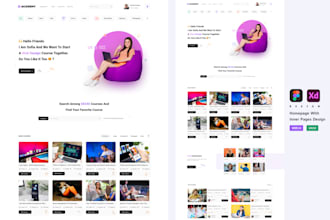 do a modern UI UX website design on adobe xd or figma