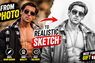 draw ultra realistic pencil portrait from your photo