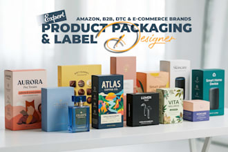 create elegant packaging box, product box, amazon box design