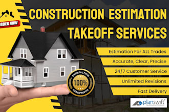 do material take off, quantity take off and construction cost estimation