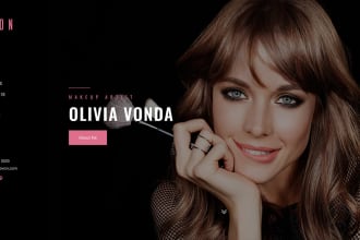 do makeup artist website design
