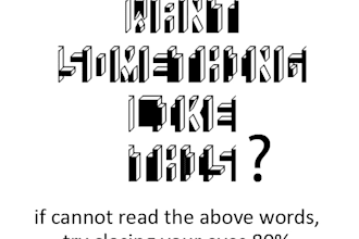 write your custom text in bad eyes illusion style