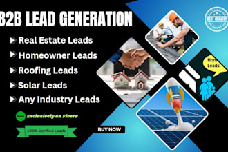 provide real estate leads, roofing leads, solar leads for your business