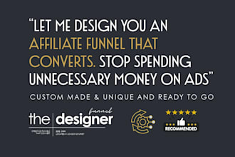 design high converting clickbank landing page and affiliate sales funnel