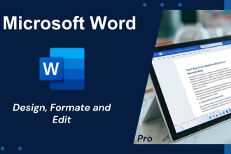professional type, edit, design, and format ms word document