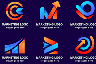 design gradient minimalist business logo