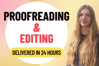 edit and proofread text for spelling, grammar, and clarity