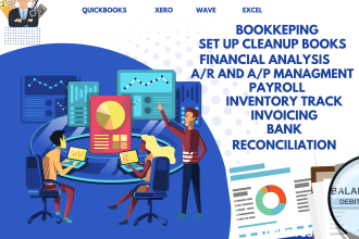 do online bookkeeping in quickbooks, xero in canada, usa, uk