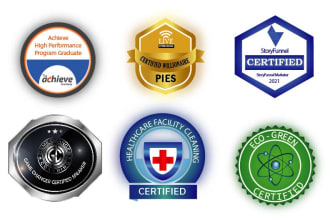 design web badge, seal stamp, award or certification logo
