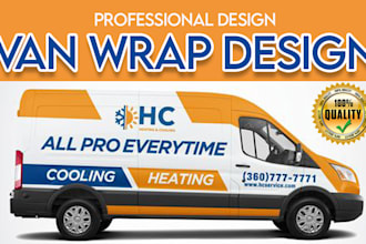 unique design vehicle wrap, van wrap, car wrap, design