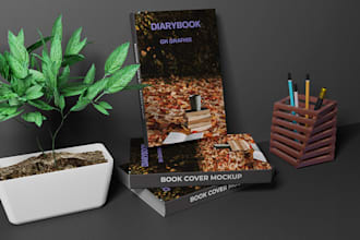 design realistic 3d book cover, ebook cover mockup in 2 hours
