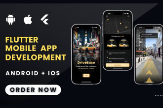 do mobile app development for android and ios using flutter