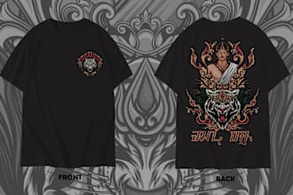 create unique illustration design for tshirts and merch
