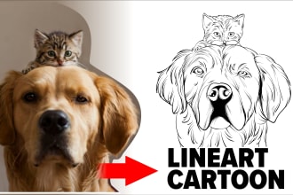 draw a pet, which you love into a cartoon vector