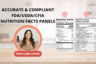 create a compliant nutrition facts panel