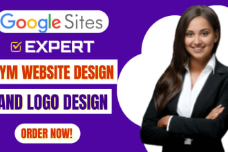 redesign gym website, google site website, logo design, gym website design