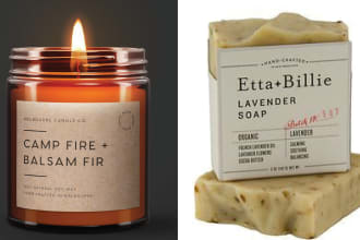 design perfect candles, soap labels or stickers