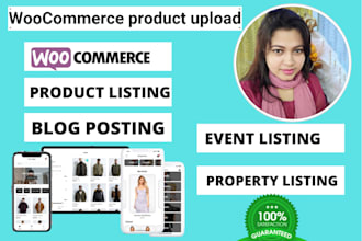 do wordpress product listing and woocommerce product upload