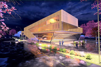 design exterior, interior sketchup modeling and 3d rendering