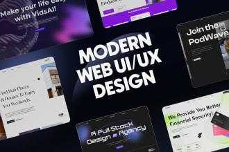 do web ui ux design, figma UI UX design for website, responsive website ui