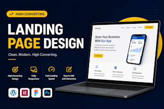 create responsive wordpress landing page, elementor landing page design